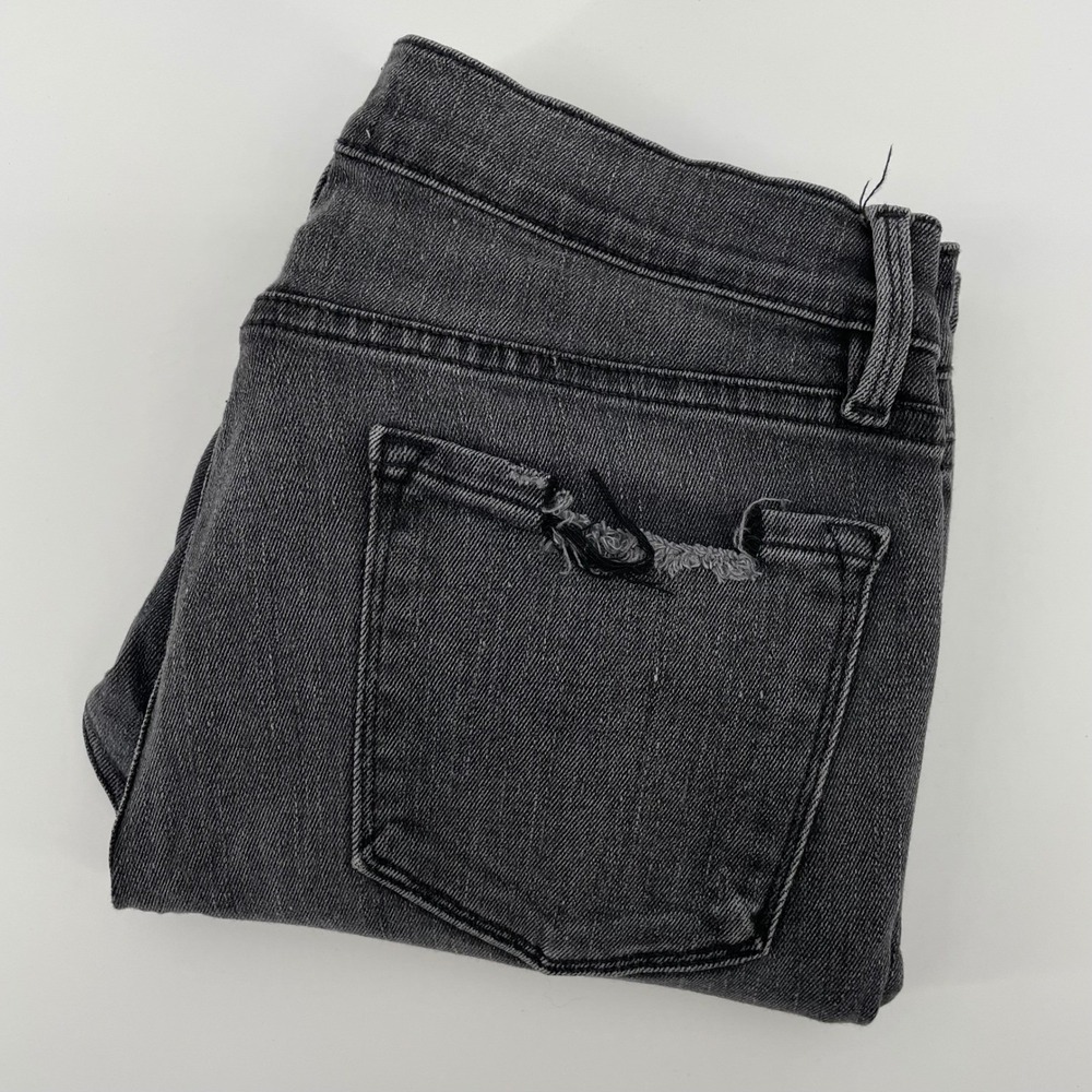 Frame Le Skinny de Jeanne Crop Jeans Jackson Peak Black Size 32 LSJC278